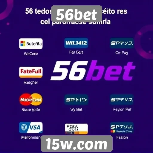 Métodos de pagamento aceitos no 56bet